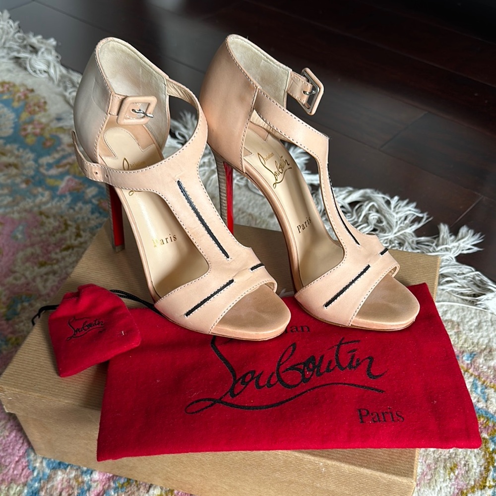 Christian Louboutin Tan Stiletto Heels